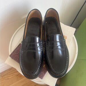 Classic Black Leather Loafers